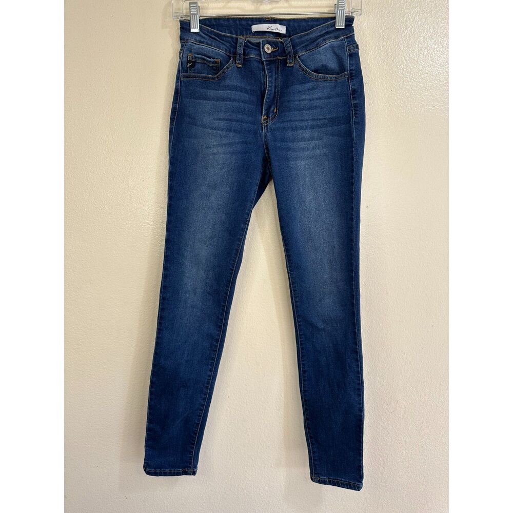 KanCan Classic Madison Mid Rise Skinny Dark Blue Jeans Size 5/26 Stretch